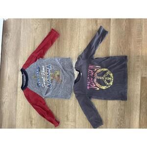Adorable Lot of 2 toddler girls band tees sz 6-12 mos